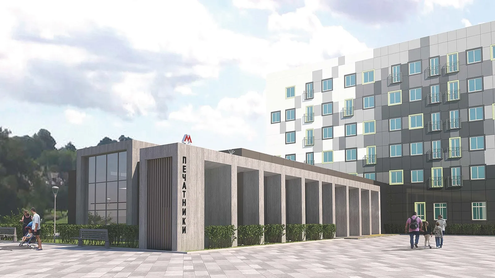 Завершается строительство нового вестибюля станции «Печатники» БКЛ метро