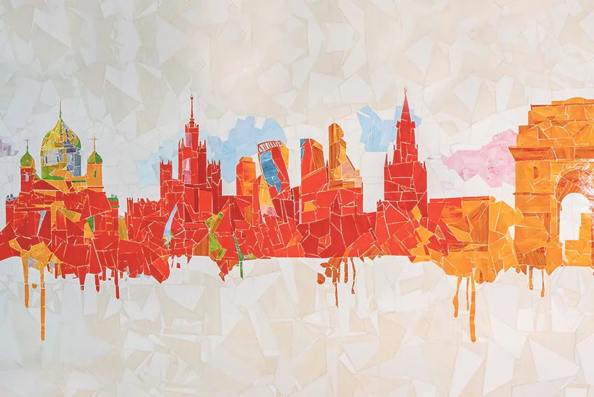 На станции метро «Университет Дружбы Народов» завершен монтаж большого мозаичного панно