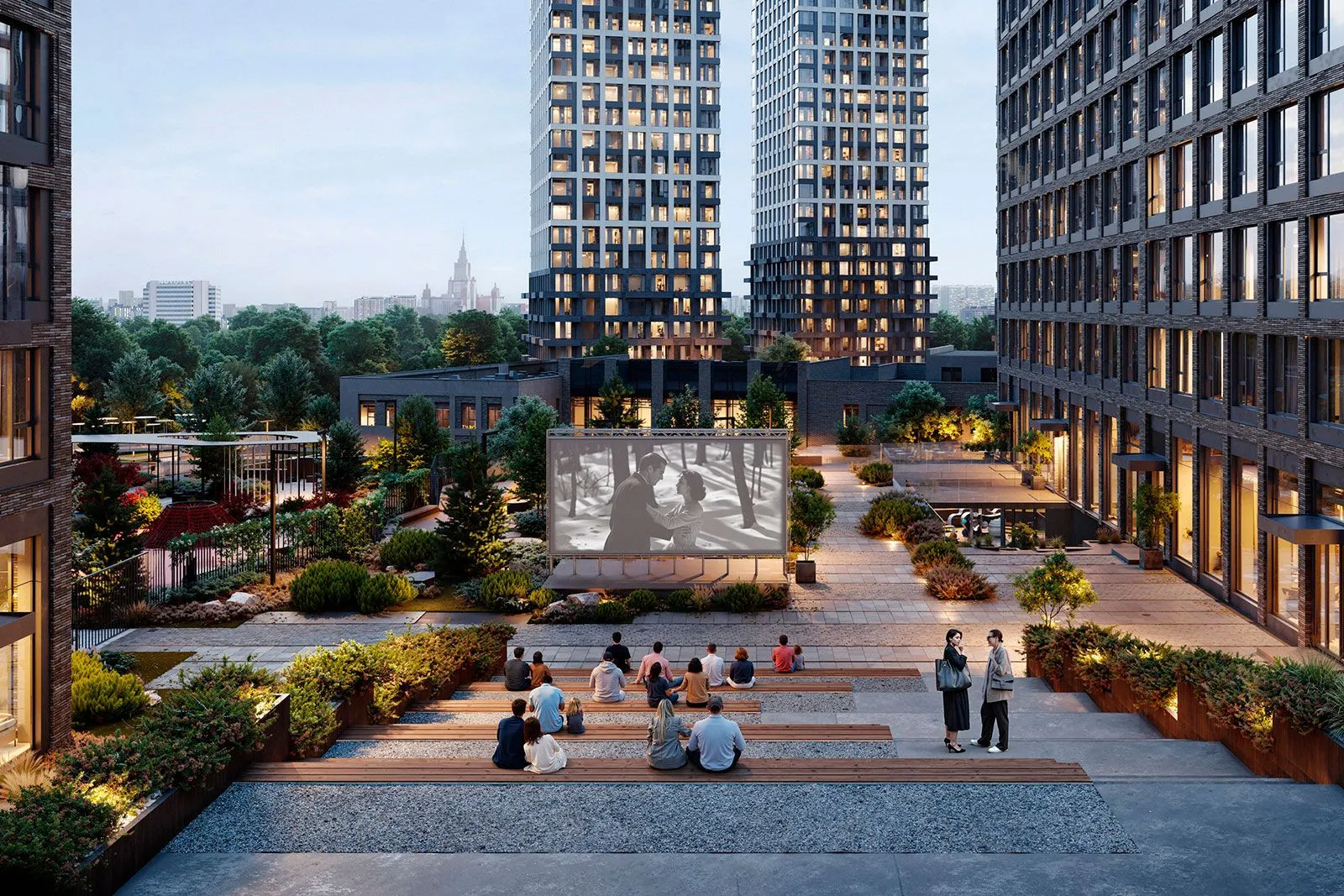 В районе Раменки обустроят общественное пространство с садом камней и зеркальным лабиринтом