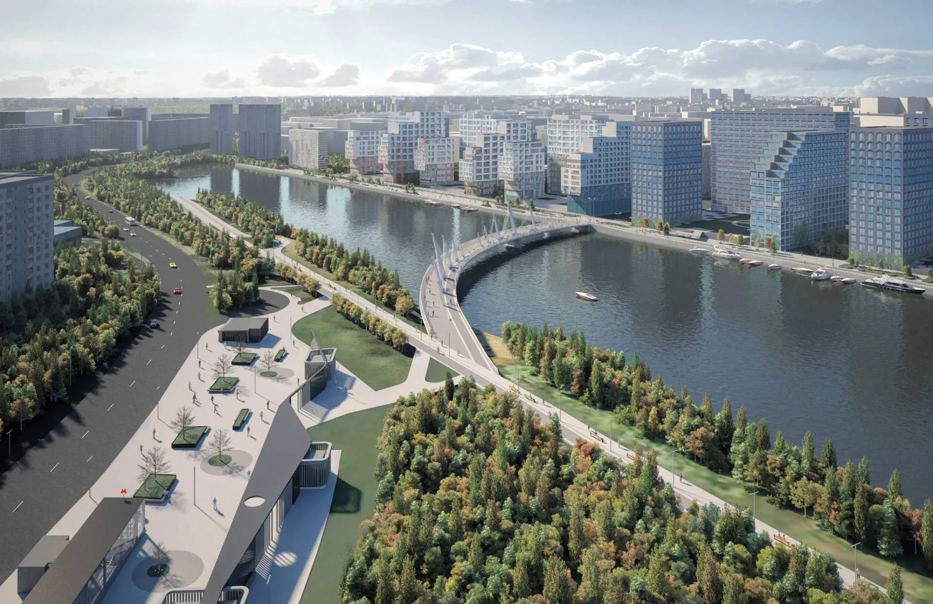 Мост-бумеранг и судоходная верфь 