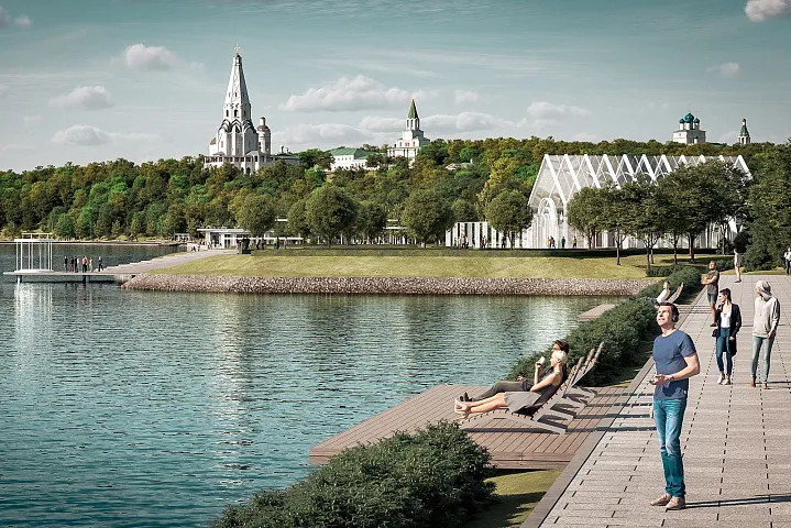 Причал для речного транспорта, амфитеатр с видом на Москву- реку и сад для свадебных церемоний появятся в «Коломенском»