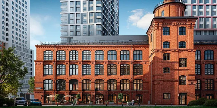 Реставрация фасадов корпуса шерстоткацкой мануфактуры в Можайском районе продолжается