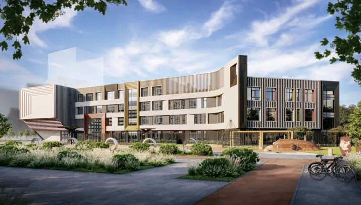 В школе с уличным кинотеатром в Коммунарке завершили монолит