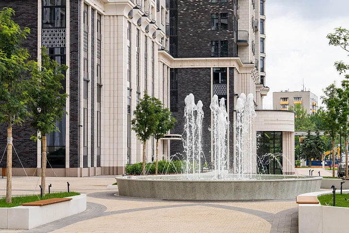 Новый прогулочный бульвар с фонтаном открыли в районе Останкино