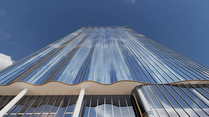 12 тысяч «квадратов» стекла уйдут на волнообразные фасады бизнес-центра в ЦАО