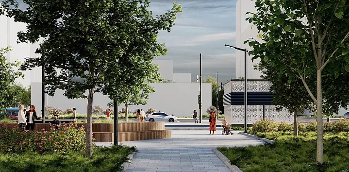 В Москве утвердили проект благоустройства у станции метро «Народное Ополчение»