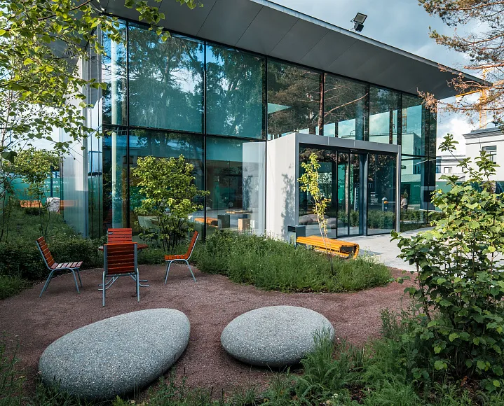 Стеклянное дизайн-пространство с шестиметровым метровым деревом станет частью будущей школы