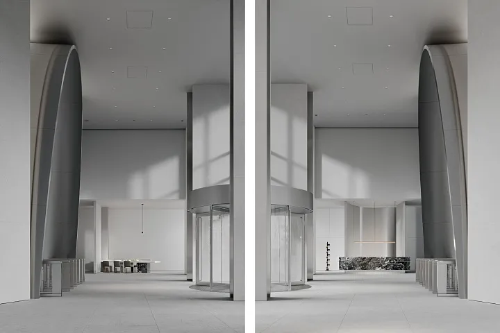 Дизайн-проект лобби STONE Мнёвники 1 разработало бюро Babayants Architects