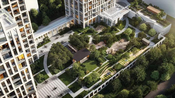 Благоустройство территории жилого комплекса в Даниловском районе превысит семь тысяч квадратных метров