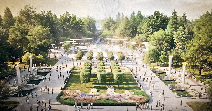 Центральная часть парка «Сокольники» преобразится: новые фонтаны, космический парк и зоны отдыха