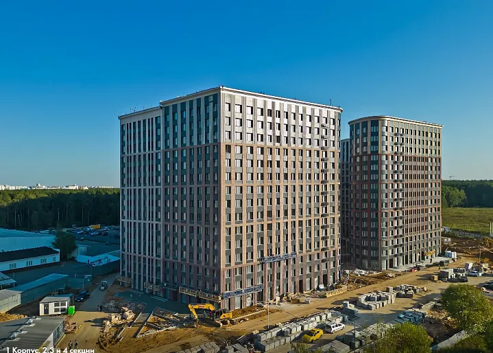 В комплексе апартаментов «Движение. Говорово» завершились фасадные работы