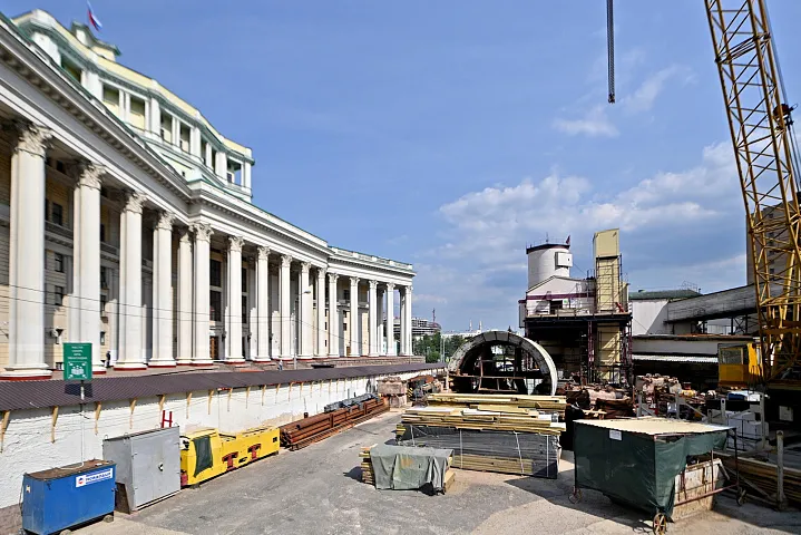 В Москве идет стройка тринадцатой станции Кольцевой линии метро