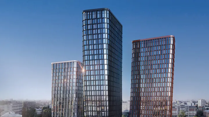 В жилом комплексе «Дом 56» начались фасадные работы