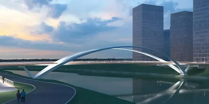 Между Мневниковской поймой и Крылатским началась стройка моста через Москву-реку