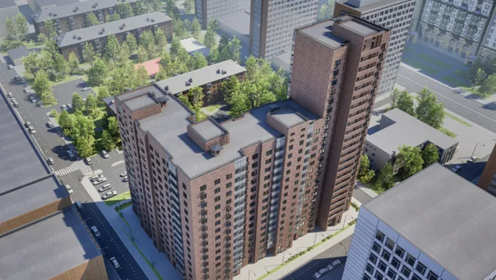 В районе Соколиная Гора строят дом по программе реновации