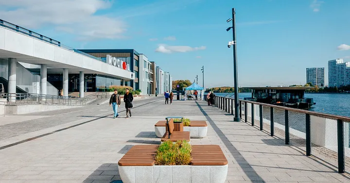 Сергей Собянин рассказал о благоустройстве территорий у Южного речного вокзала 