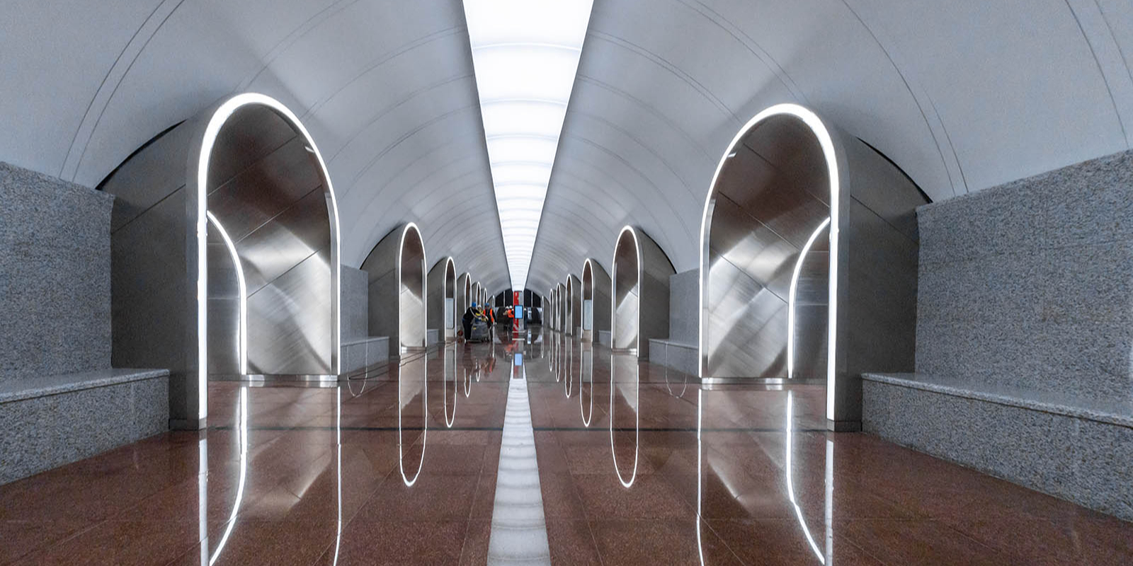 Станцию БКЛ «Рижская» украсят световые арки-порталы 