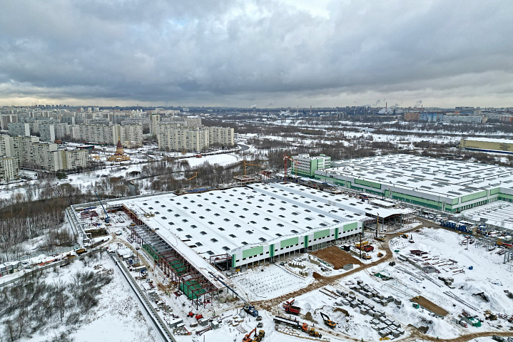 Более 30 тысяч кубометров бетона уложено при строительстве отстойно-ремонтного корпуса электродепо «Южное»