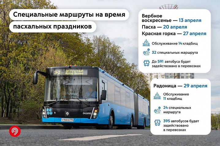 В пасхальную ночь городской транспорт будет работать дольше