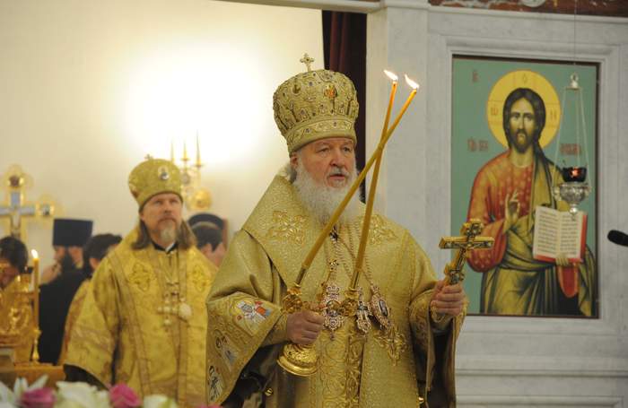 Патриарх Кирилл освятил храм на Дубровке