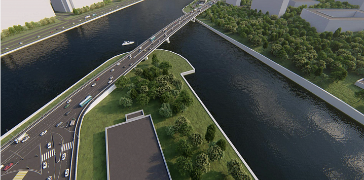 В Москве открыли мост через затон Новинки 